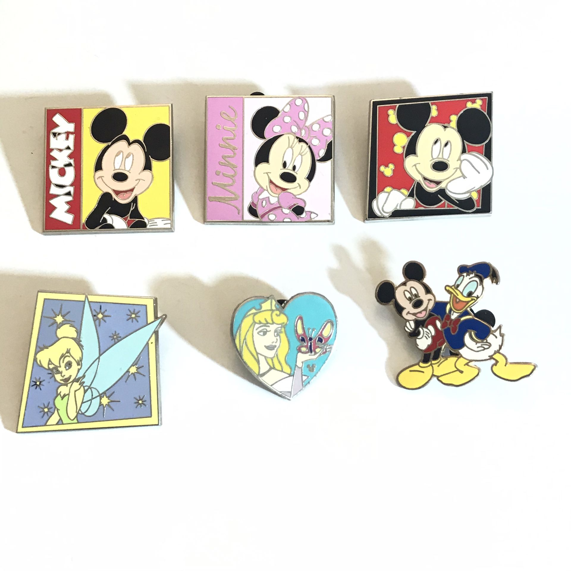 Set of six Disney trading pin
