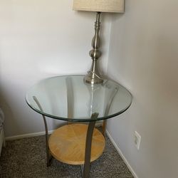Glass Top Side Table
