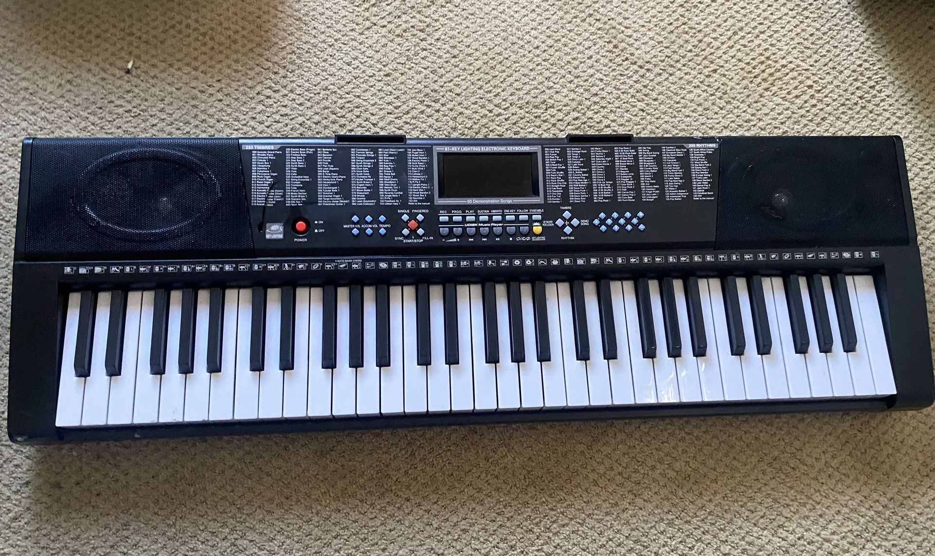 Used 61 Key Lighting Electronic Keyboard