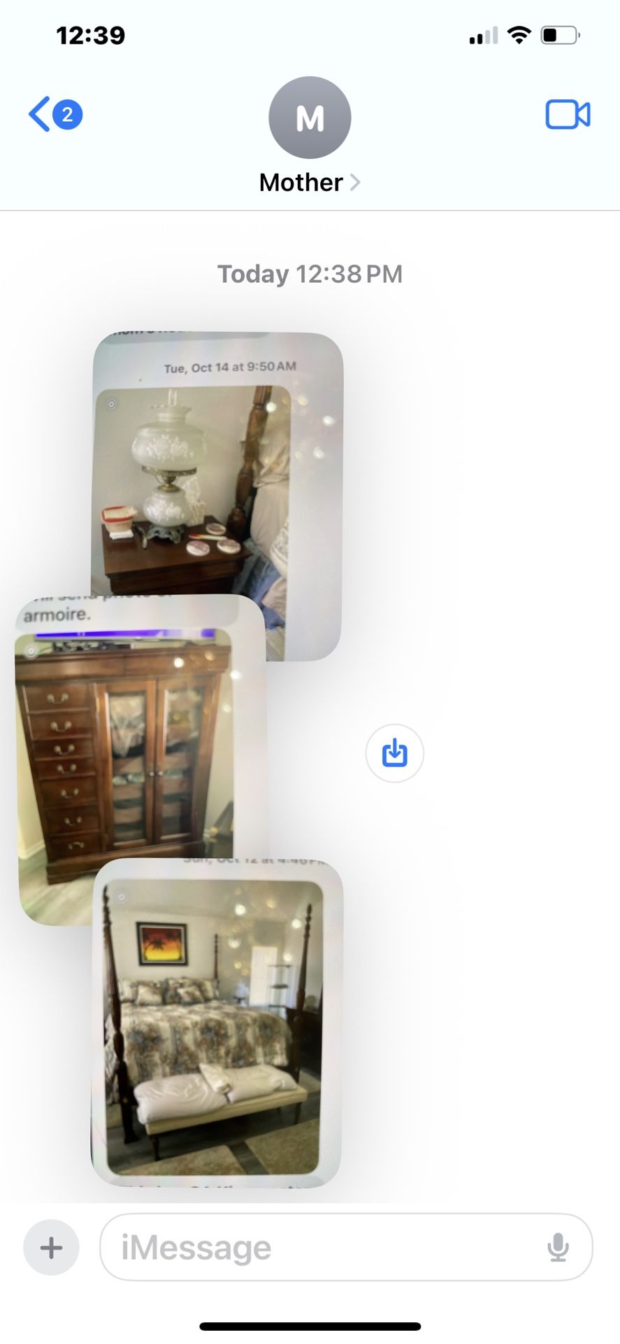 Poster bed, two side tables and an armoire