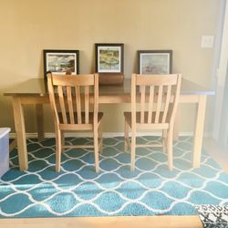 Unique Solid Wood Dining Table With Stainless Steel Top