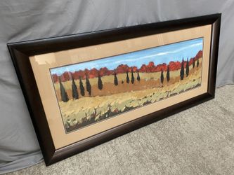 “Cypress Landscape” Framed Art Print