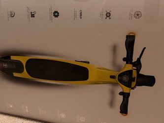 Yellow Electric Scooter with Digital Display