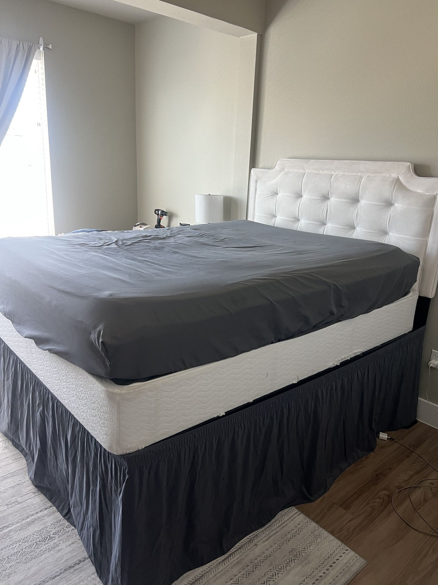 Queen Box Spring/ Metal Platform and Bed Frame ONLY