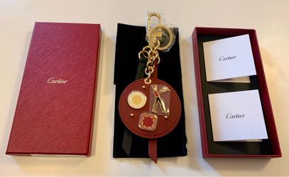 Authentic Cartier Diabolo de Cartier Bellboy Medallion Keyring & Bag Charm (Brand New in Box)