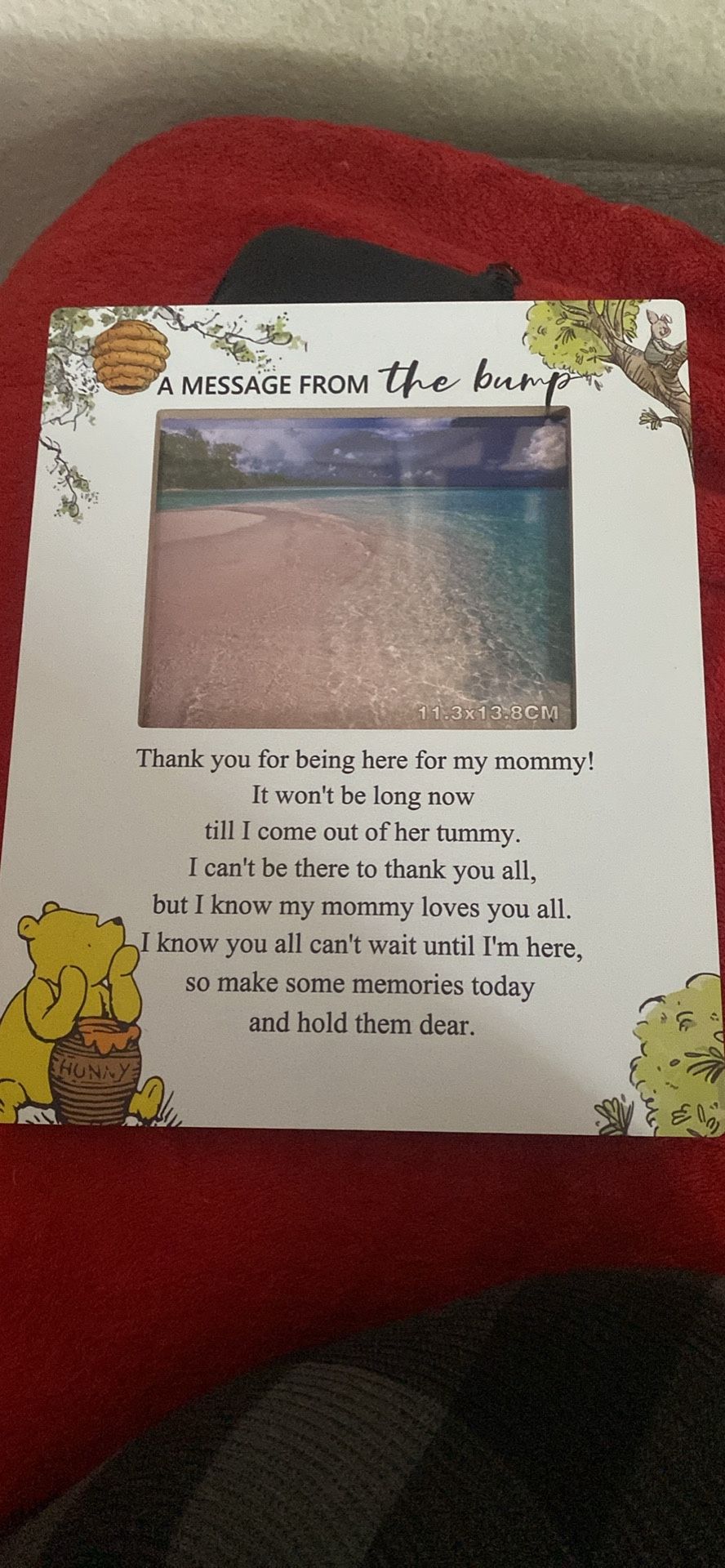Baby Shower Message To The Bump Frame