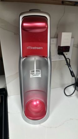 SodaStream Jet Sparkling Water Maker (Red & Silver) + Empty Cylinder