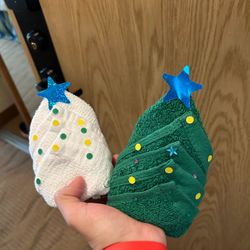 Towel Christmas Trees (Bathroom Decor)