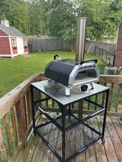 OONI Wood or Propane Pizza oven with Stainless Pizza table