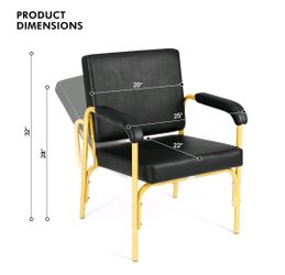 Blackand Gold Auto Reclining Shampoo Barber Chairs All Purpose Salon Spa Beauty Stylist