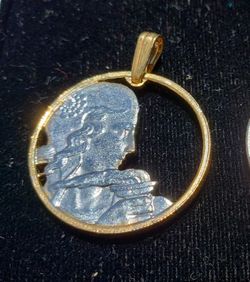 FRANCE 100 FRANK HEAD OF Marianne Coin Jewelry Pendant