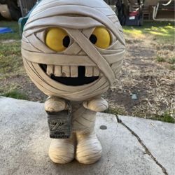 17” Mummy Porch Greeter Halloween Decoration Sculpture for Indoor/Outdoor Use