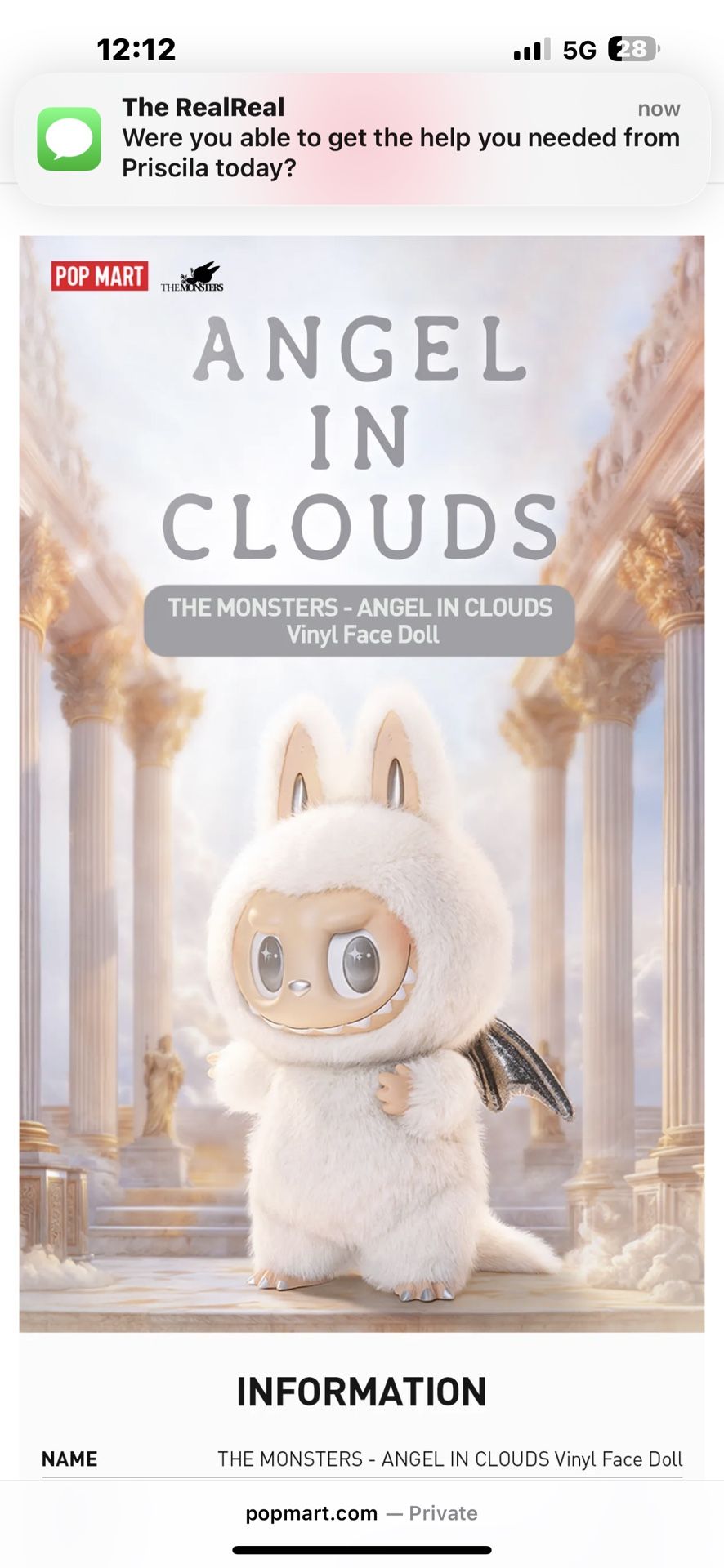 The Monsters Angel in the clouds