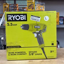 RYOBI 5.5 Amp Corded 3/8 in. Variable Speed Compact Drill/Driver with Bag