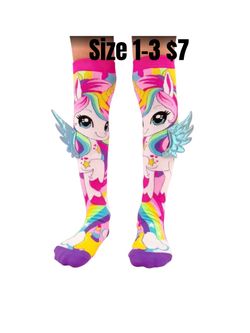 Kids Unicorn Knee-High Socks Size 1-3💖💖