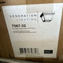 One Light Outdoor Ceiling Flush Mount