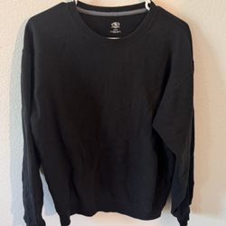 Mens Athletic Works Black Crewneck Sweatshirt
