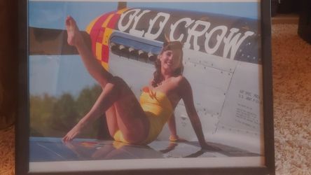 8 Framed pin ups WW2 style