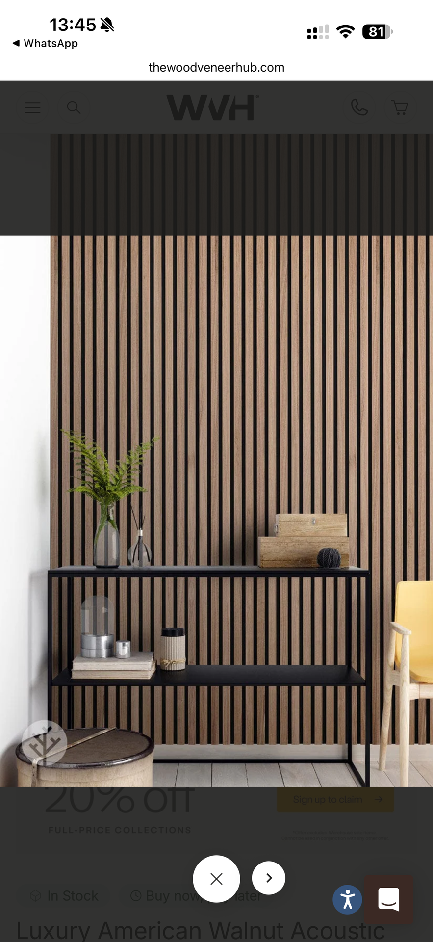 The wood veneer hub - luxury american walnut acoustic slat wood wall ...