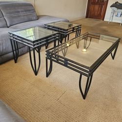 Coffee table and end tables