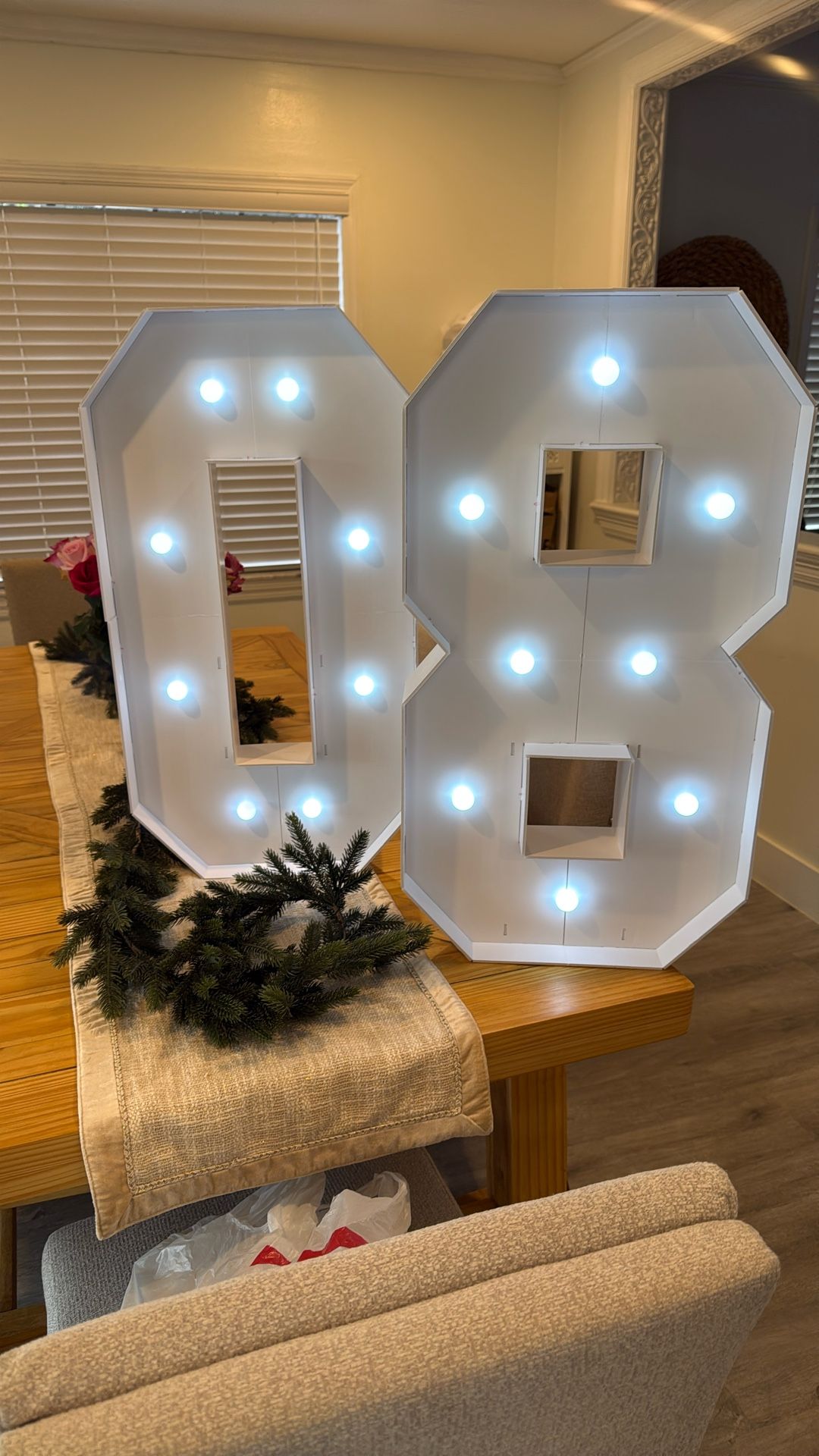 Big Numbers With Led Lights For Sale - 80 Or 0 Or 8 With