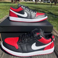 Jordan 1 Bred Toe Low Sz 11