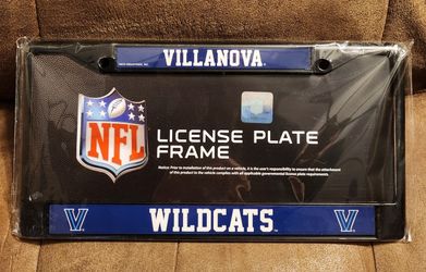 Villanova Wildcats Black License Plate Frame 6X12 Inches NEW