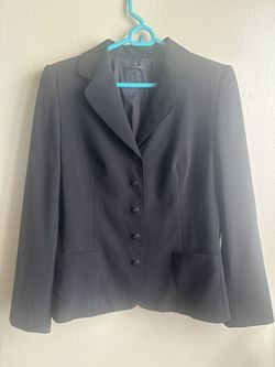 Elie Tahari Pleated Black Blazer