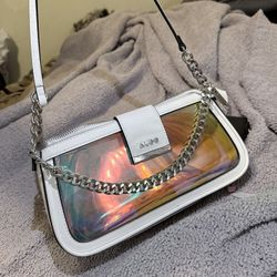 aldo see through holographic purse 
