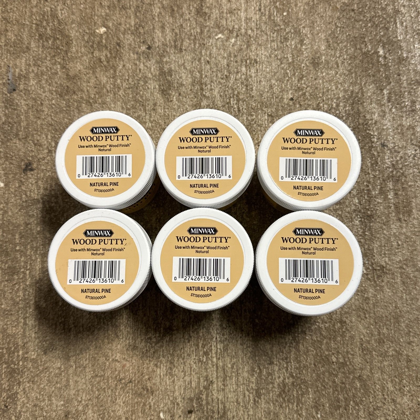 Lot of 6! Minwax Natural Pine Wood Putty 3.75 oz
