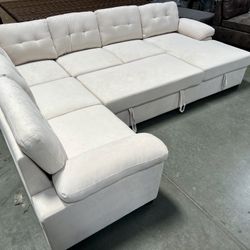 New! Premium Large sectional sofa with pull-out bed, sofa bed, sectional sofa bed with storage chaise. Sectionals, sofa, couch. Soft upholstered secti
