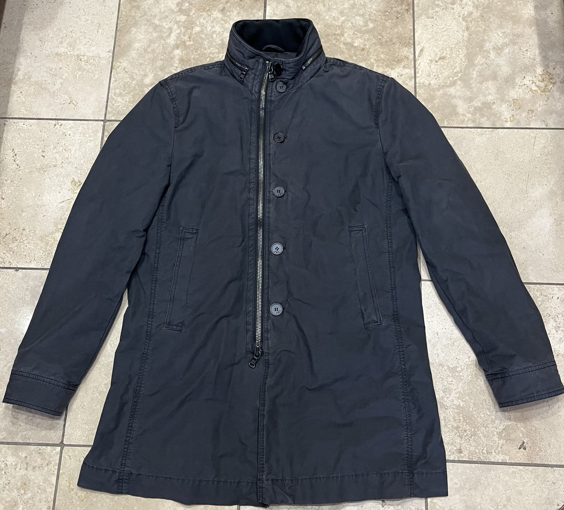 John Varvatos Mid Zip Button Jacket/Coat Mens Size Medium 