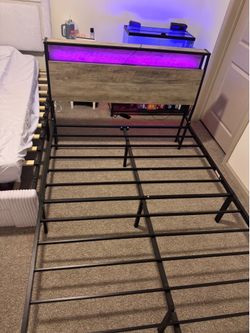 LED twin bed frame