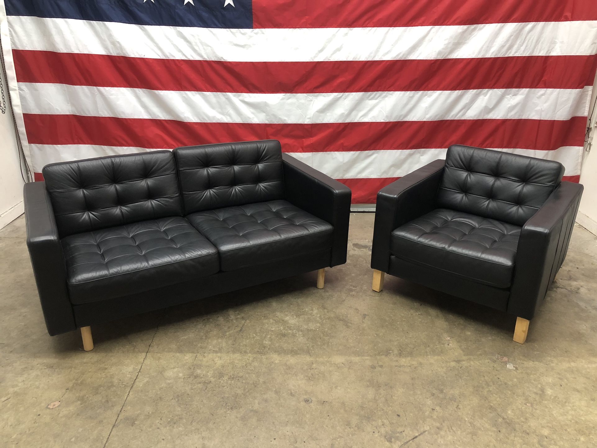 Free Delivery - IKEA Leather MORABO Couch And Chair