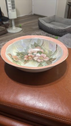 Vintage hand painted Bavaria Bowl with Floral Design