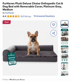 Medium, plush and velvet deluxe L Chase, lounge sofa, style pet bed, platinum gray Medium, plush and velvet deluxe L Chase, lounge sofa, style pet bed