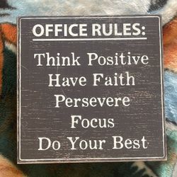 Office Rules Lovely Affirmation Frame