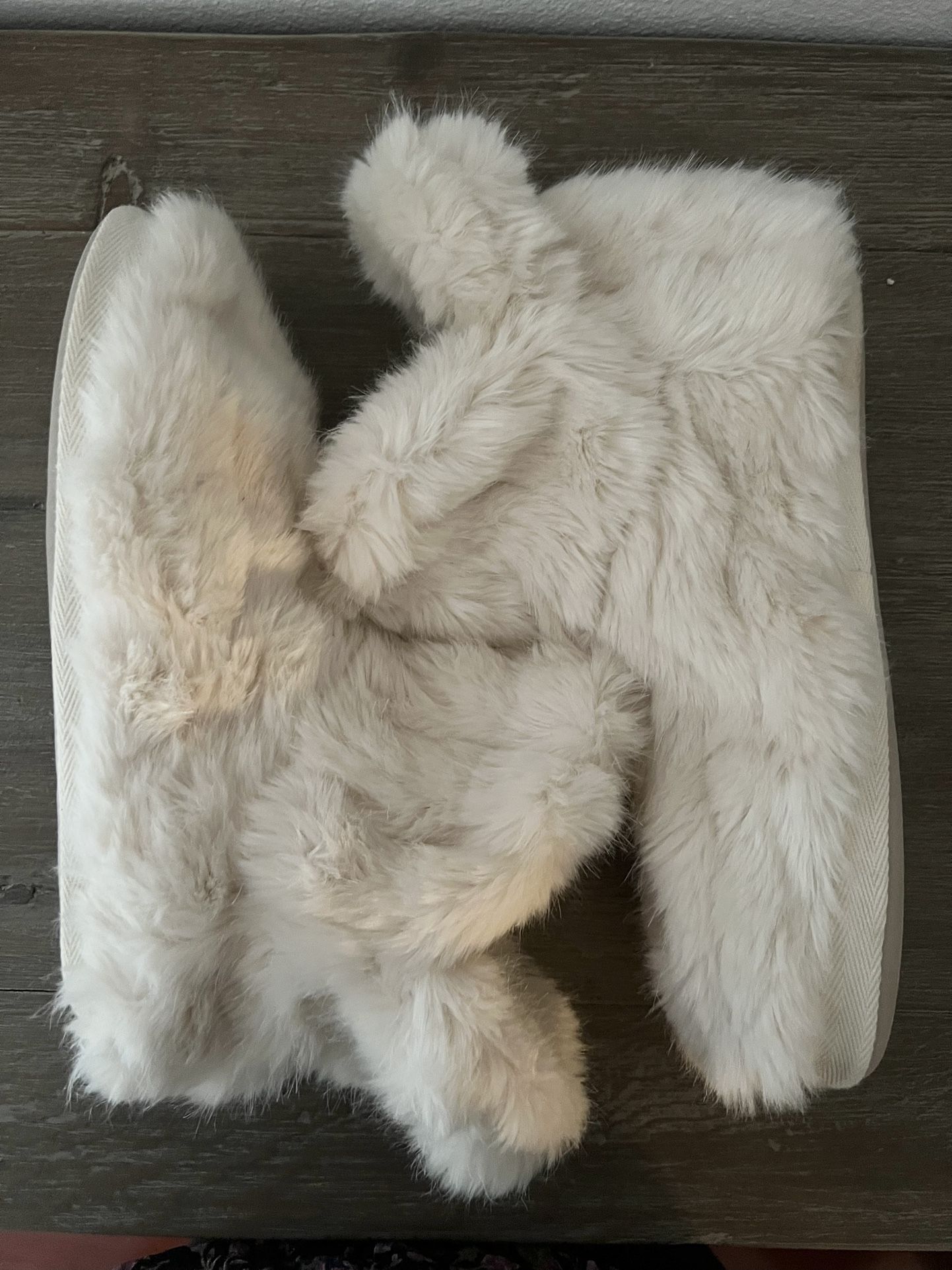 Abercrombie & Fitch Faux Fur Slipper Boots sz Large EUC