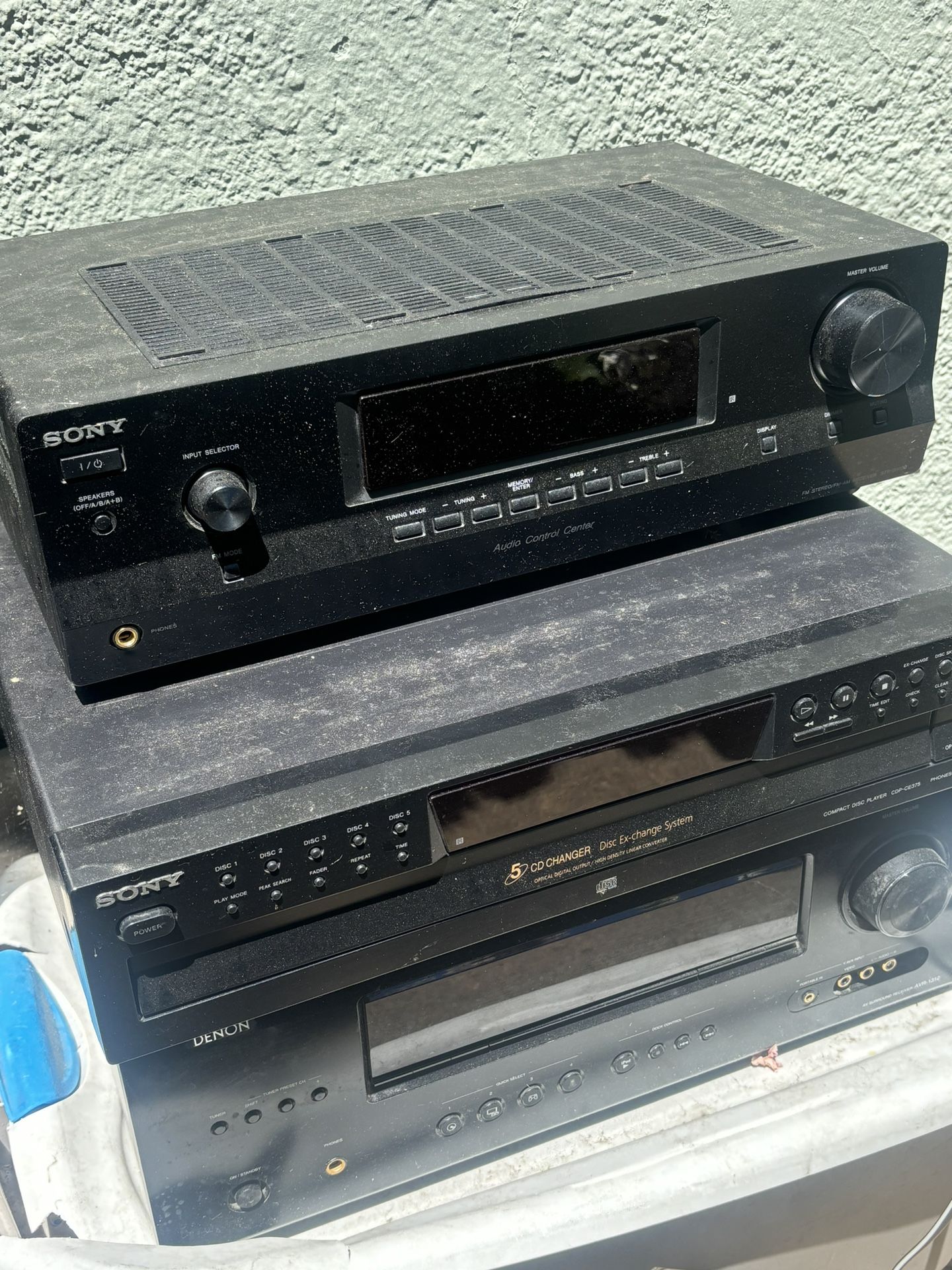 Working Sony Receiver and 5 Disc CD Player