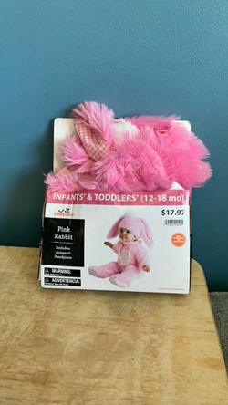 HALLOWEEN PINK BUNNY RABBIT BABY INFANT SIZE 12-18 MONTHS COSTUME