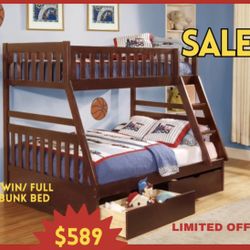 TWIN OVER FULL BUNK BED 