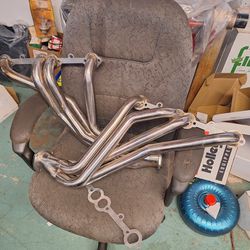 Stainless  Sbc Chevrolet 350 Headers,new Were Only Installed  On Engine. Will Not Fit Truck.,maybe Chevelle  Pass Car Rat Rod.