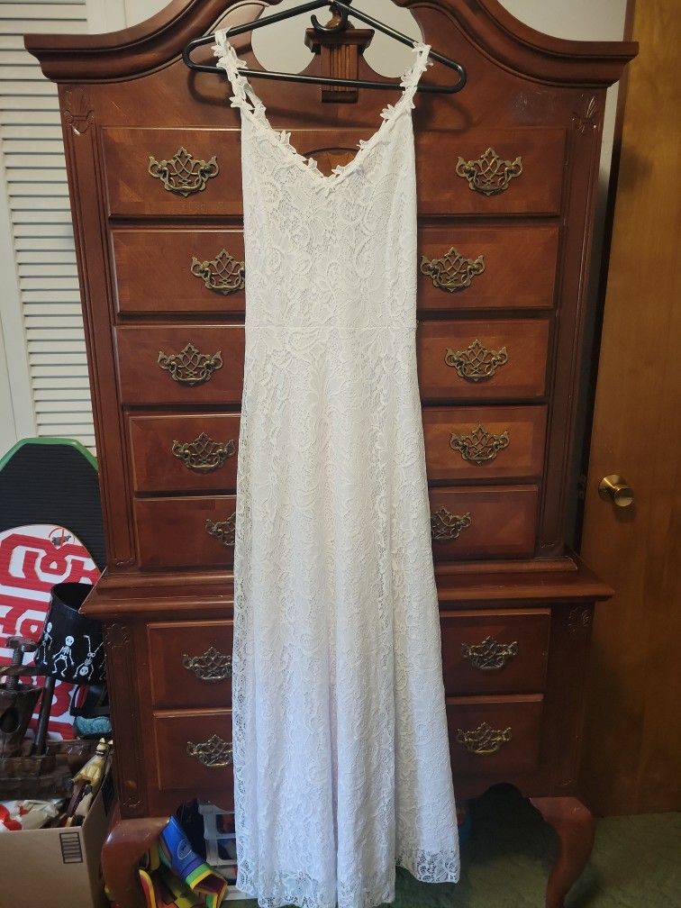 White Filigree Dress
