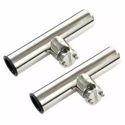 2PCS Stainless Clamp on Fishing Rod Holder for Rails 7/8" to 1"