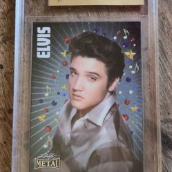 2024 Elvis Presley Leaf Metal Icons Collection Pre-Production Stars Platinum Blue-26 Proof Card 1 of 1