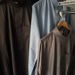 3 Traditional Thobes / Dishdasha – Men’s Size 64 (Large)