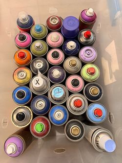 Spray Paint - 49 Cans in Various Colors