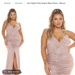 Mauve Sequin Dress 2xl