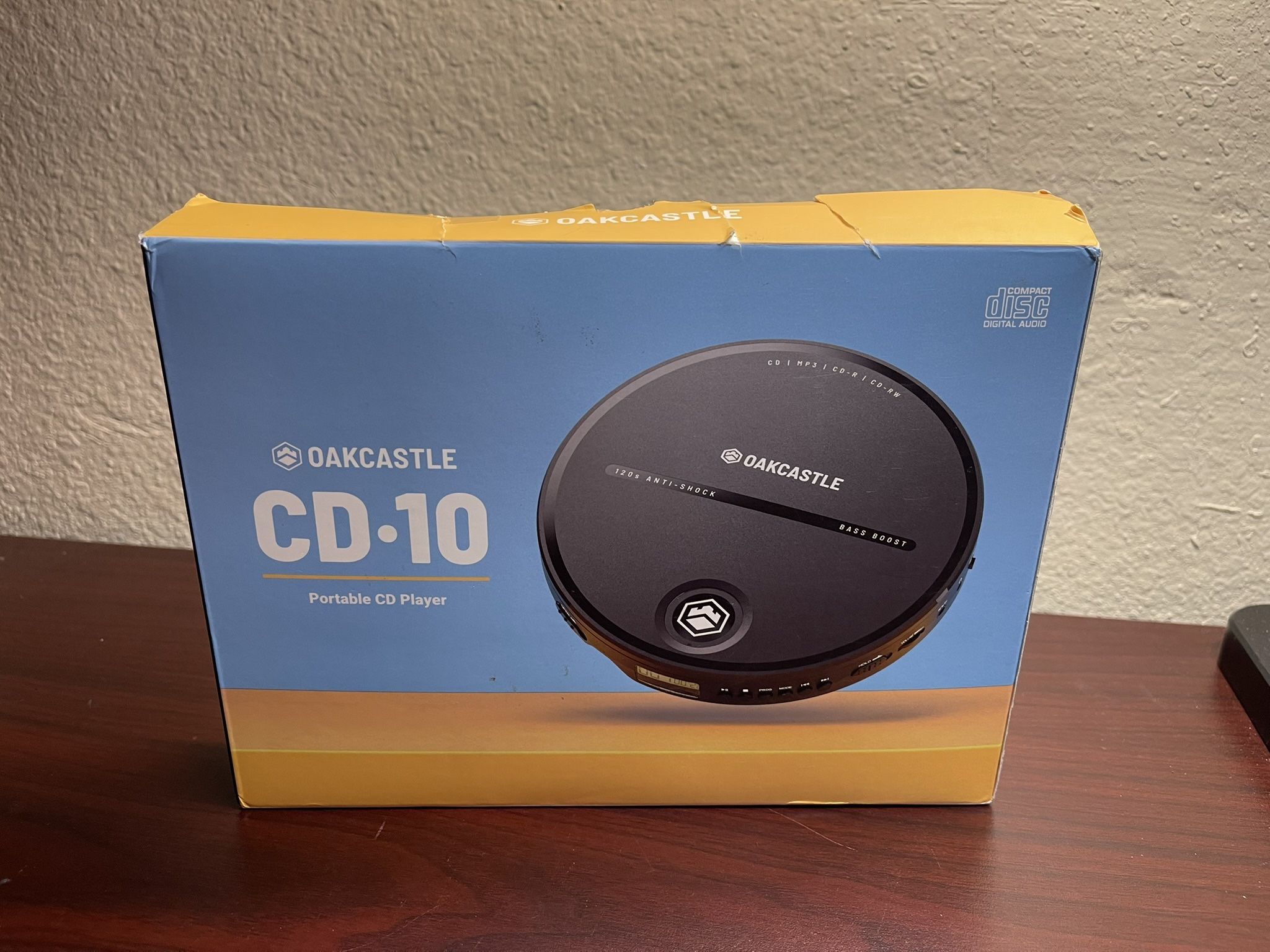 Oakcastle Personal Portable CD Player Black CD10 CD-10 Discman TESTED Bass Boost