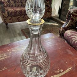 Only $185 Selling my Decanter & Stopper in the Hanover Gold pattern by Waterford